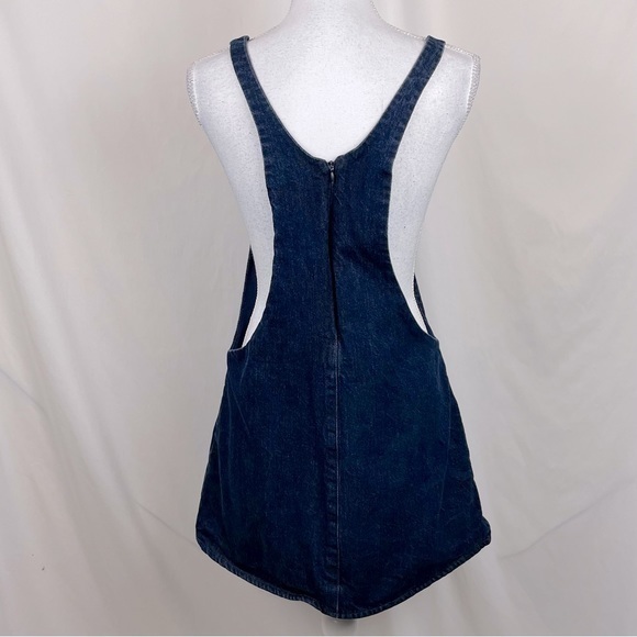 Zara Blue Jean Overall Style Boho Hippie Mini Dress NWOT - Picture 6 of 10